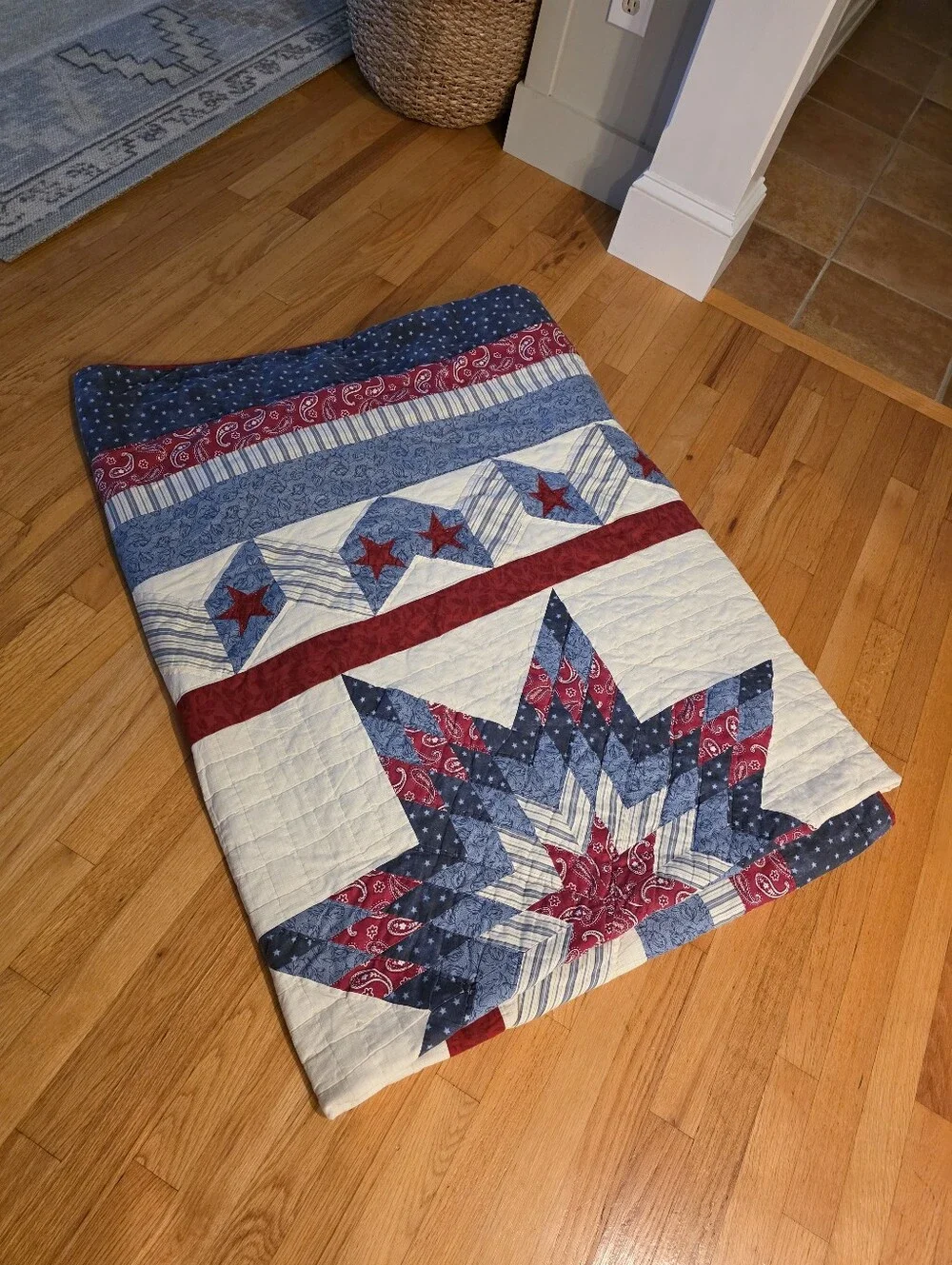 Vintage Patriotic Star Quilt
